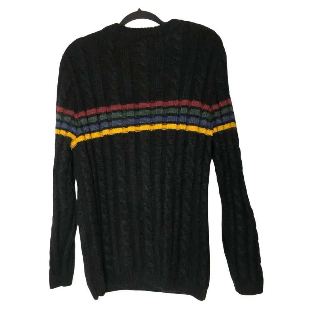 Wizarding World of Harry Potter Hogwarts Crest Cable Knit Sweater- Size XL